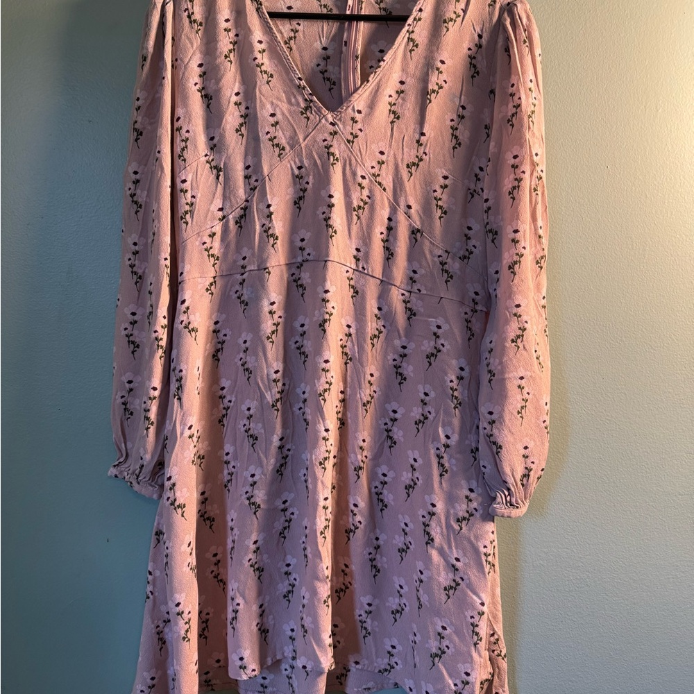 GAP Pink Floral Long Sleeve Dress